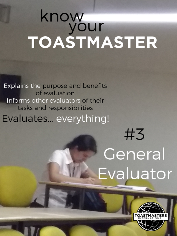 Know Your Toastmaster Role - General Evaluator (GE)