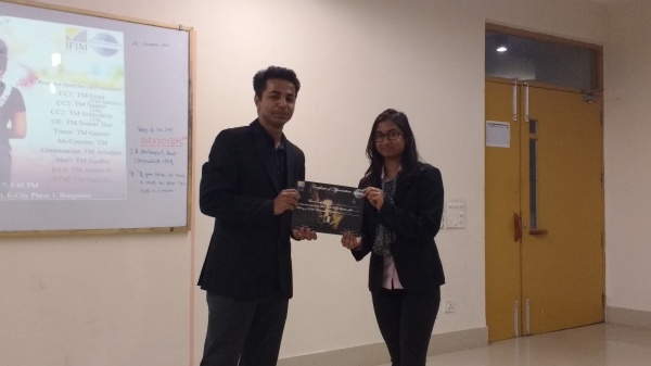 82nd meeting best table topics speaker TM Chandana Rani